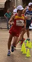 José Ignacio Díaz (rotes Trikot) – Rang&nbsp;fünfzehn