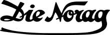Schriftzug der Norag-Zeitschrift "Die Norag"