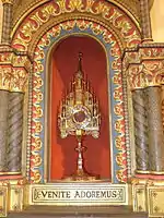 Neohochgotische Monstranz der Dieffler Pfarrkirche (Gold, Silber, Email)