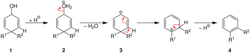 Dienol-Benzol-Umlagerung Mechanismus