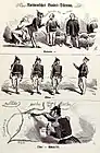 Der Kladderadatsch vom August 1866 bringt es auf den Punkt: Entweder Mitmarschieren oder die Annexion Berliner Blau auf der Landkarte: König Georg V, König Johann und Friederich Wilhelm I.