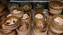Verschiedene Dimsum-Speisen – Food-Court, Singapur 2014