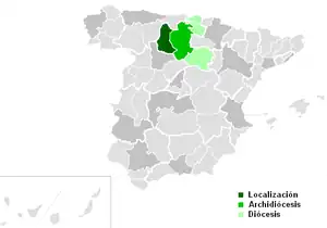 Karte der Kirchenprovinz {{{Kirchenprovinz}}}