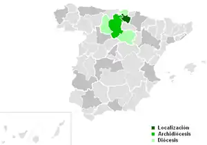 Karte der Kirchenprovinz {{{Kirchenprovinz}}}