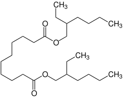 Strukturformel von Sebacinsäure-bis(2-ethylhexyl)ester