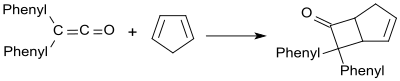 Addition von Diphenylketen an Cyclopentadien