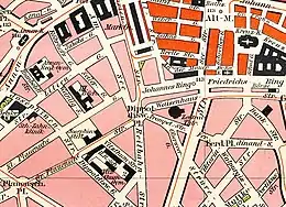 um 1930: der Platz vor der Bombardierung Dresdens