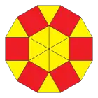 12 gleichseitige Dreieckeund 6 Quadrate
