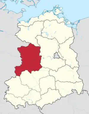 Lage des Bezirks Magdeburg in der DDR