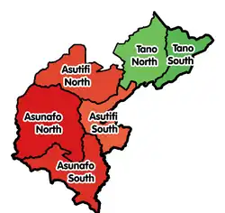 Distrikte der Ahafo Region