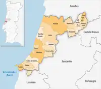 Karte des Distrikts Distrikt Leiria