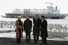 LNG-Tanker der Sowkomflot in Juschno-Sachalinsk