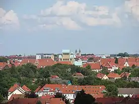 Blick zum Dom, Heilig Kreuz und St. Elisabeth am Berghölzchen