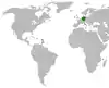 Lage von Deutschland und der Dominikanischen Republik