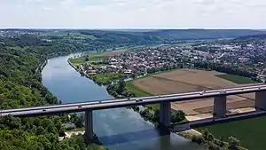 Donaubrücke Sinzing, kurz vor Regensburg