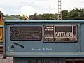 Herstellerschild „Ferriere Cattaneo 2020“ bzw. „Tatravagónka 2020“.