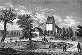 Die Dorfkirche von Althen um 1850