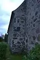 Kirchturm und Saalbau treffen im Norden aufeinander