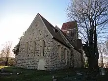 Dorfkirche Klobbicke mit Ansicht von Nordosten