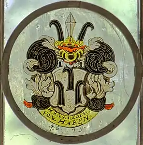 Wappenscheibe von Haken