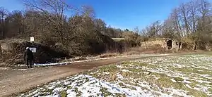 Ruinen der alten Dornmühle, rechts der Gewölbekeller