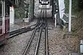 Schwenkweiche bei der Ausweichstation
