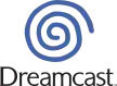 Das Dreamcast-Logo. Orange für Amerika und Asien; Blau für Europa und Ozeanien