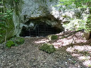 Natürlicher Eingang der Dreidärrischenhöhle (Mai 2014)