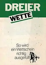 Titelseite Info-Broschüre zum Ausfüllen von Wettscheinen