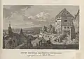 Ansicht der Wälle der Festung Sonnenstein, angrenzend an die Stadt Pirna (vor 1835)