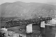 Bau der Drina-Brücke km 7,3