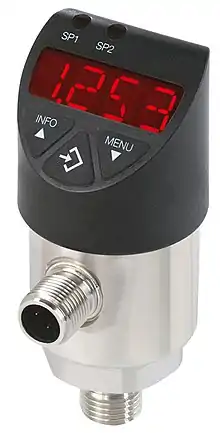 Elektronischer Druckschalter mit LED-Anzeige