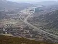Blick vom An Torc nach Norden auf den Pass of Drumochter