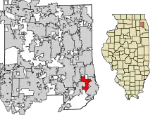 Lage im DuPage County
