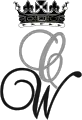 Bekröntes Monogramm des Herzogpaares: „C“ und „W“