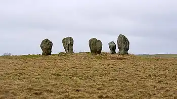 Steinkreis von Duddo mit Rinnenkarren auf den Steinen