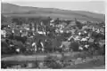 Duppau mit dem Schloss (links), Postkarte der 1930er Jahre