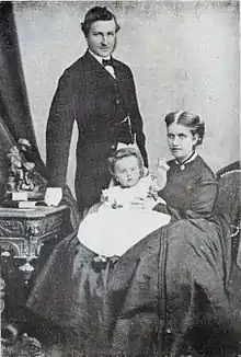 Ludwig August von Sachsen-Coburg (1845–1907), Prinzessin Leopoldina von Brasilien und der neugeborene Peter (1866–1934)