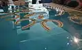 Model von Durrat al-Bahrain, vorgestellt auf der Cityscape Abu Dhabi 2007.