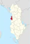 Lage des Kreises Durrës