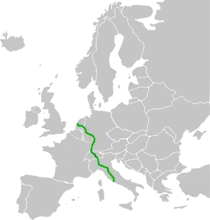 Verlaufskarte der E35