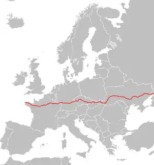 Verlaufskarte der E50