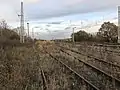 Die Gleise des Übergabebahnhofs (Aufnahme 2020)