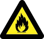 EEC Safety Sign 1977 - Flammable matter