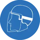 EEC Safety Sign 1992 - Face protection must be worn
