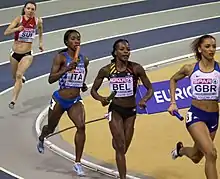 Cornelia Halbheer (ganz links)Rang vier in 23,51&nbsp;s