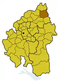 Lage des Kirchenbezirks Blaufelden innerhalb der Evang. Landeskirche in Württemberg