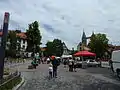 Feier des Bürgerfestes auf der St.-Agnes-Brücke