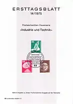 Ersttagsblatt 14/1975(15. Mai 1975)mit den Werten 40, 50 und 100 Pf