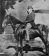 H-3. Photo­grap­hie von Fairman Rogers auf dem Pferd „Josephine“ (circa 1878), Thomas Eakins zugeschrie­ben.